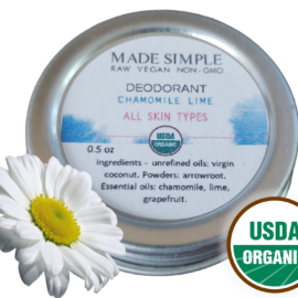 Made-Simple-Skin Care Chamomile LIme Deodorant USDA certified organic raw vegan nonGMO sample1