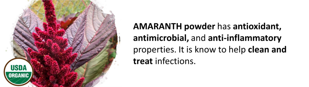Made Simple Skin Care certified organic vegan amaranth powder