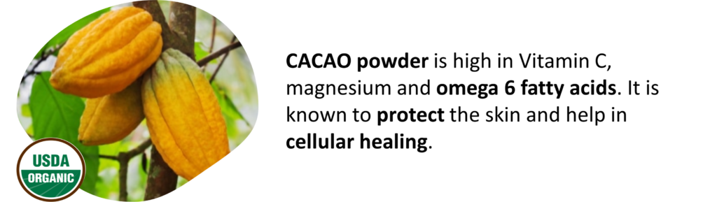 Made Simple Skin Care certified organic vegan cacao powder