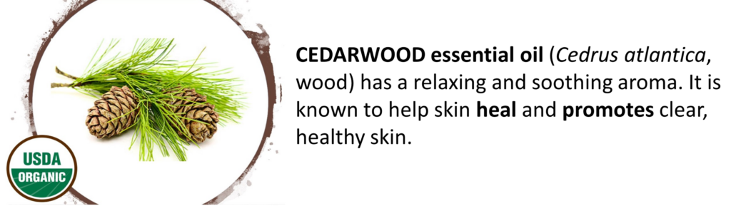 Made Simple Skin Care certified organic vegan cedarwood essential oil