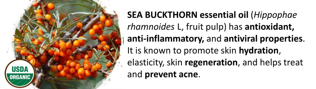 Made Simple Skin Care certified organic vegan sea buckthorn essential oil